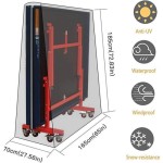 Cover for Outdoor Table Tennis Table,, Windproof (165x70x185cm, Black)